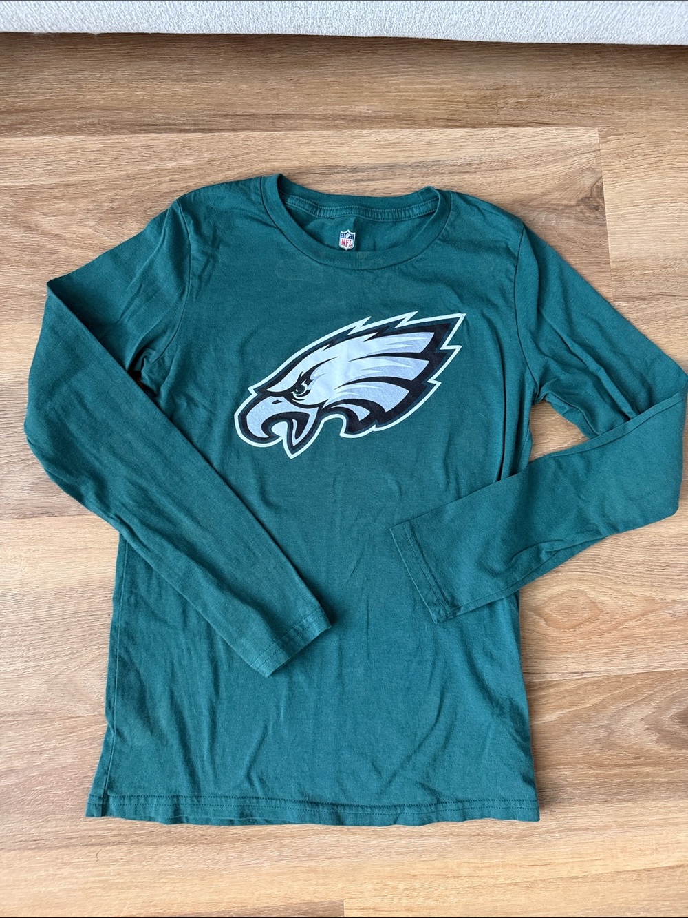 NFL Philadelphia Eagles Youth Long-Sleeve Tee - Green with White Logo